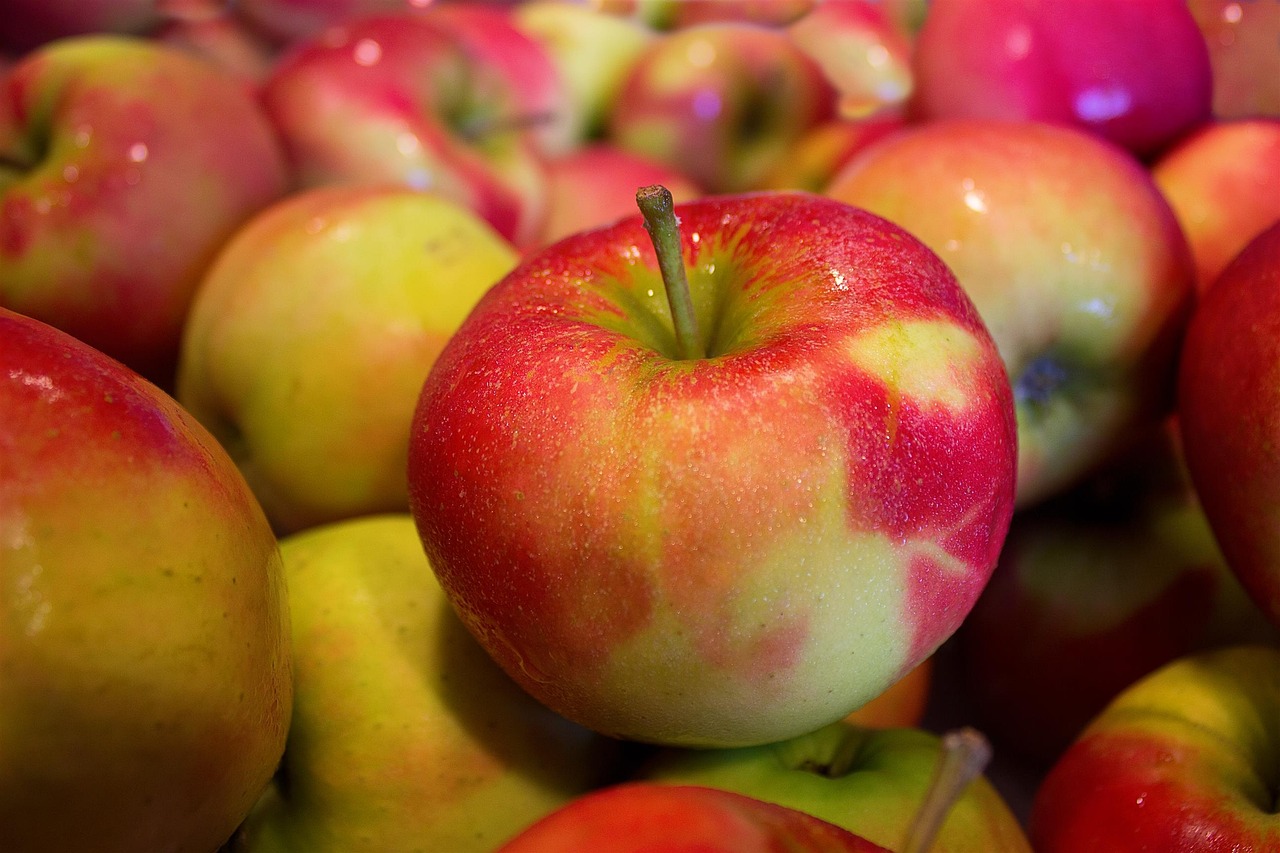 manzana organica con bacterias buenas para el intestino